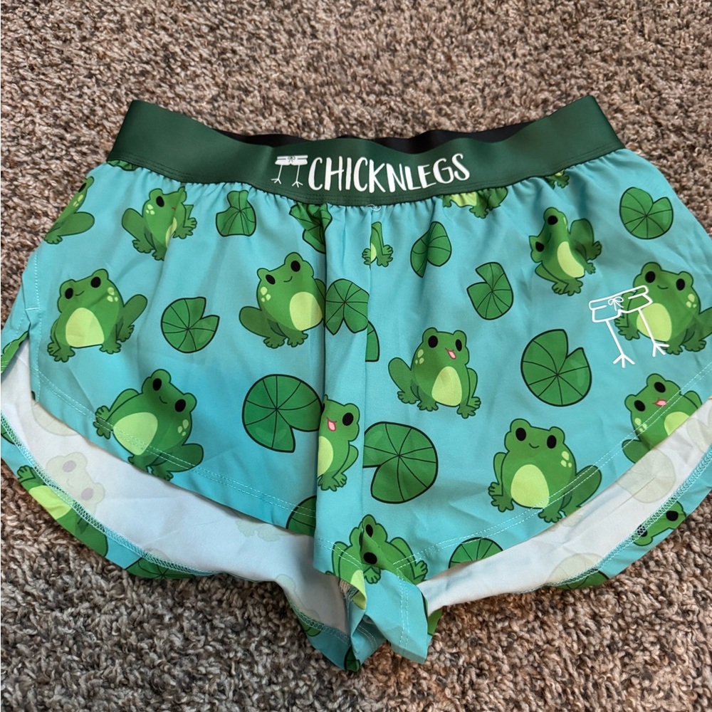 Chicknlegs Frog Print Shorts